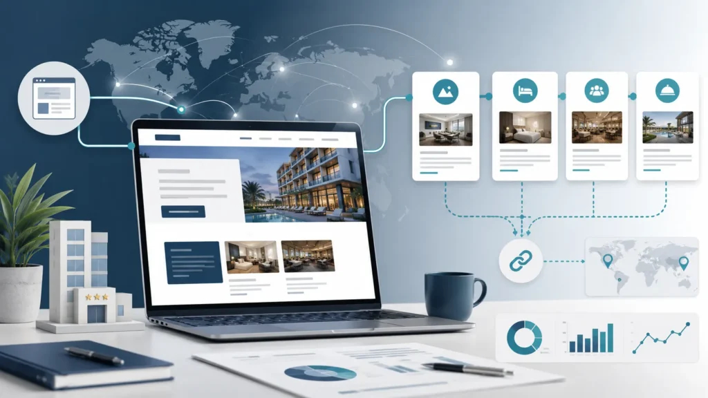 Case study SEO B2B internazionale con contenuti coordinati tra sito, blog e backlink