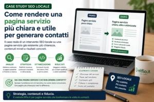 Scopri di più sull'articolo Case study SEO locale: come rendere una pagina servizio più chiara e utile per generare contatti