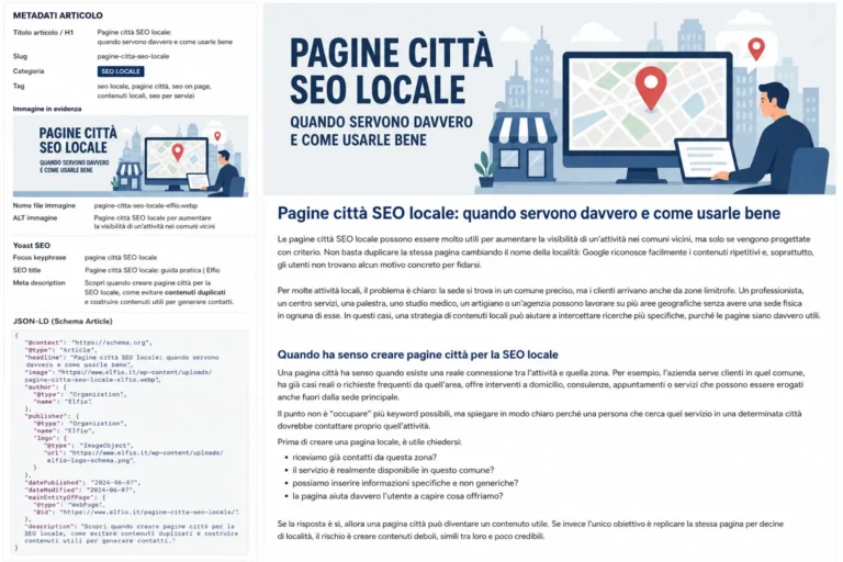 Scopri di più sull'articolo Pagine città SEO locale: quando servono davvero e come usarle bene